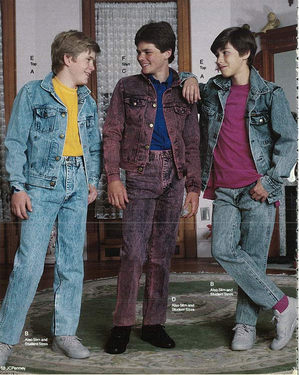 1980s jean jacket fashion